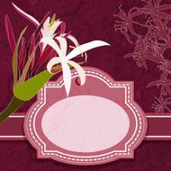 Abstract floral card N4