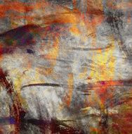 Abstract Watercolor nature painting N924