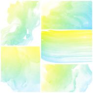 Set of Colorful water color painting background N48