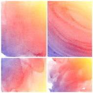 Set of Colorful water color painting background N49