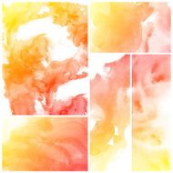 Set of Colorful water color painting background N50