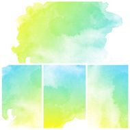 Set of Colorful water color painting background N51
