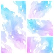 Set of Colorful water color painting background N57