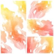 Set of Colorful water color painting background N60