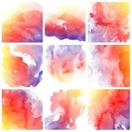Set of Colorful water color painting background N62