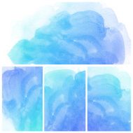 Set of Colorful water color painting background N64
