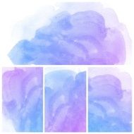 Set of Colorful water color painting background N65