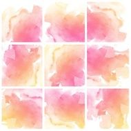 Set of Colorful water color painting background N68