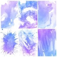 Set of Colorful water color painting background N78