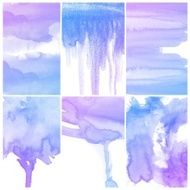 Set of Colorful water color painting background N81