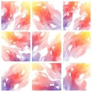 Set of Colorful water color painting background N89