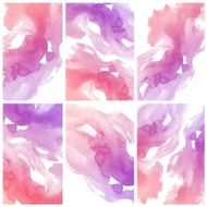 Set of Colorful water color painting background N90