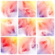Set of Colorful water color painting background N94