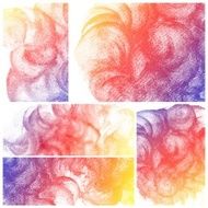 Set of Colorful water color painting background N102