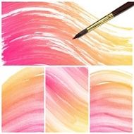 Set of Colorful water color painting background N104