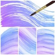 Set of Colorful water color painting background N105