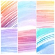 Set of Colorful water color painting background N136