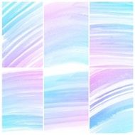 Set of Colorful water color painting background N137