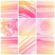Set of Colorful water color painting background N144