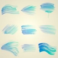 Set of Colorful water color painting background N149