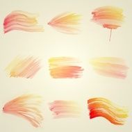 Set of Colorful water color painting background N152