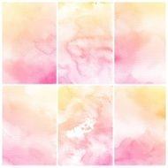 Set of Colorful water color painting background N159