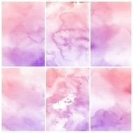 Set of Colorful water color painting background N160