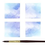 Set of Colorful water color painting background N164