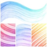 Set of Colorful water color painting background N174