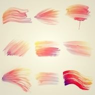Set of Colorful water color painting background N188