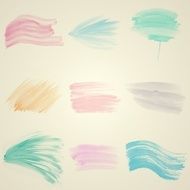 Set of Colorful water color painting background N189