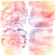 Set of Colorful water color painting background N195