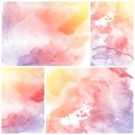 Set of Colorful water color painting background N197