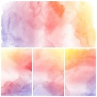 Set of Colorful water color painting background N198