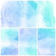 Set of Colorful water color painting background N199