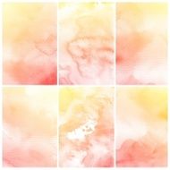 Set of Colorful water color painting background N203