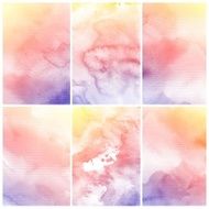 Set of Colorful water color painting background N204