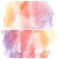 Set of Colorful water color painting background N206