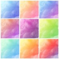 Set of Colorful water color painting background N210