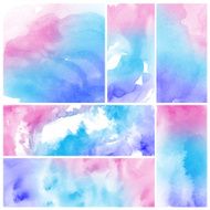 Set of Colorful water color painting background N218