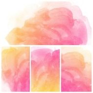 Set of colorful Abstract water color painting background N3