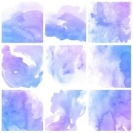 Set of colorful Abstract water color painting background N5