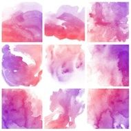 Set of colorful Abstract water color painting background N6