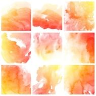Set of colorful Abstract water color painting background N8