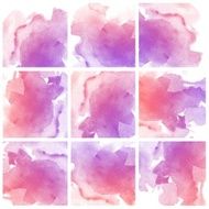 Set of colorful Abstract water color painting background N9