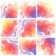 Set of colorful Abstract water color painting background N10