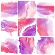 Set of colorful Abstract water color painting background N25