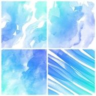Set of colorful Abstract water color painting background N26