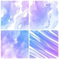 Set of colorful Abstract water color painting background N27