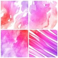 Set of colorful Abstract water color painting background N29